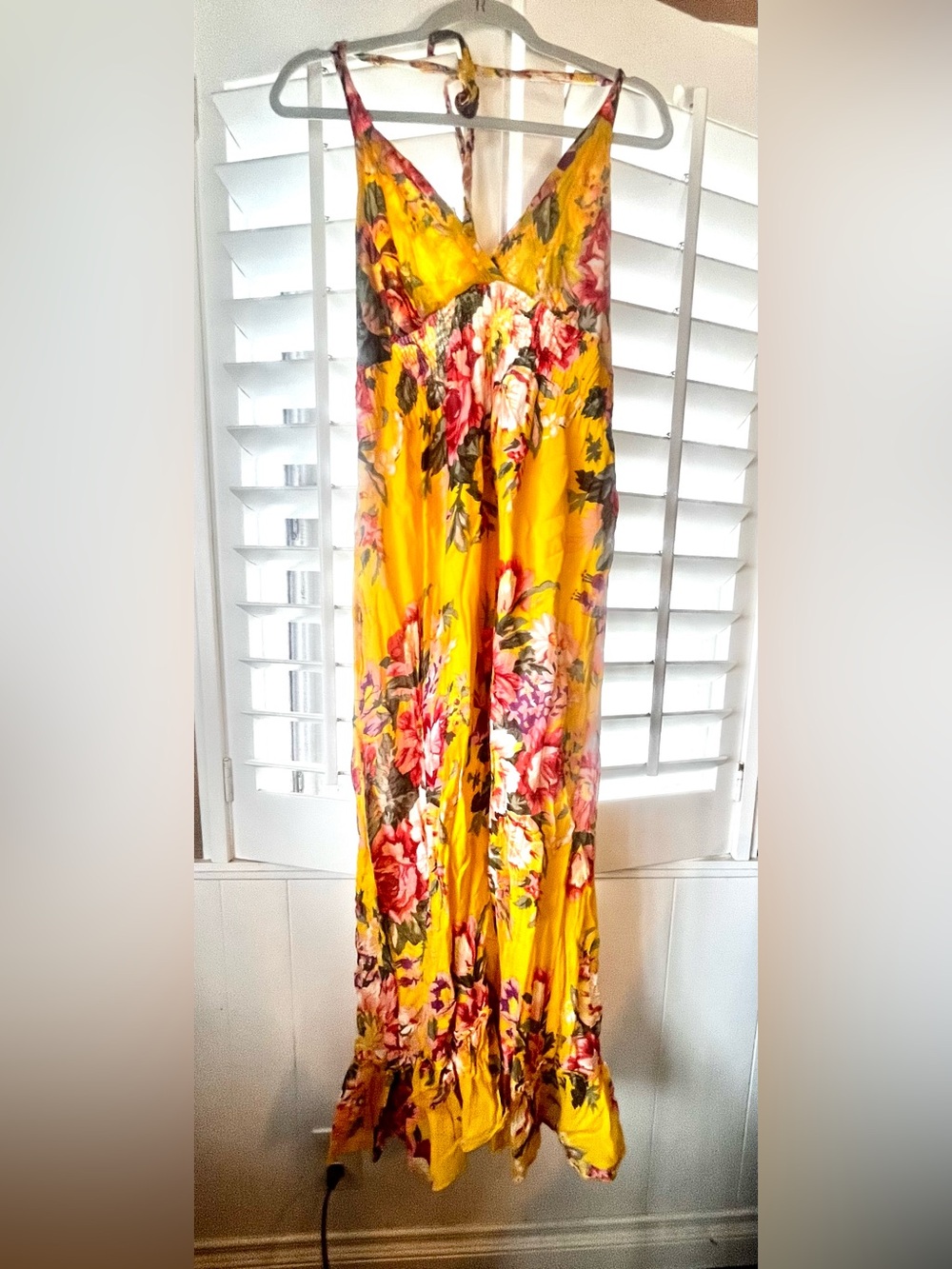 Yellow Floral Maxi Dress S-L